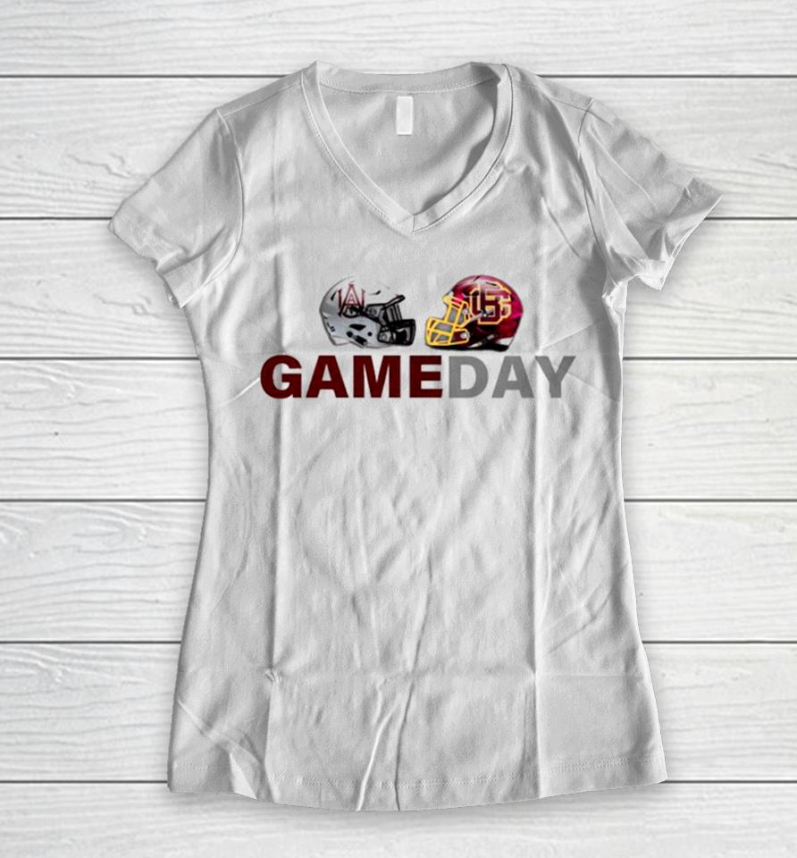 Bethune Cookman Vs Alabama A&Amp;M 2023 Football Kickoff Games Women V-Neck T-Shirt