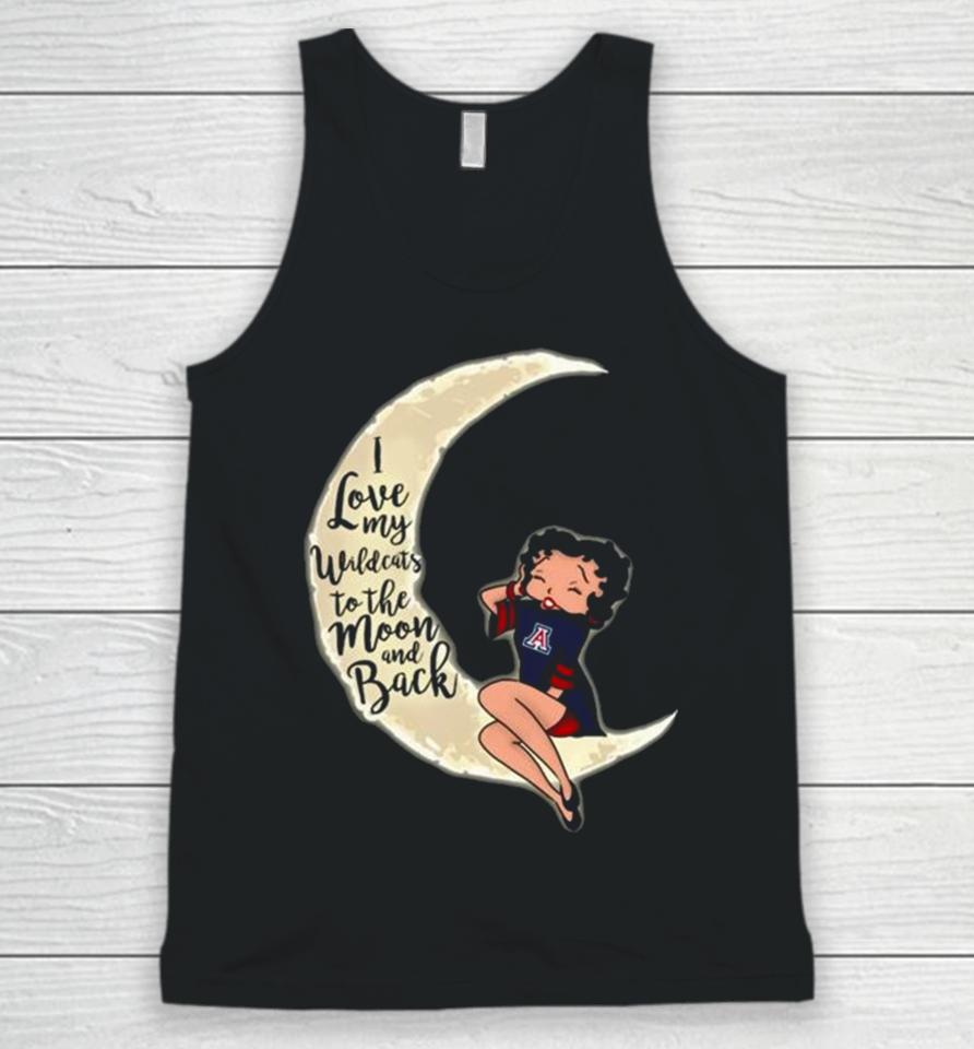 Betty Boop I Love My Arizona Wildcats To The Moon And Back Unisex Tank Top