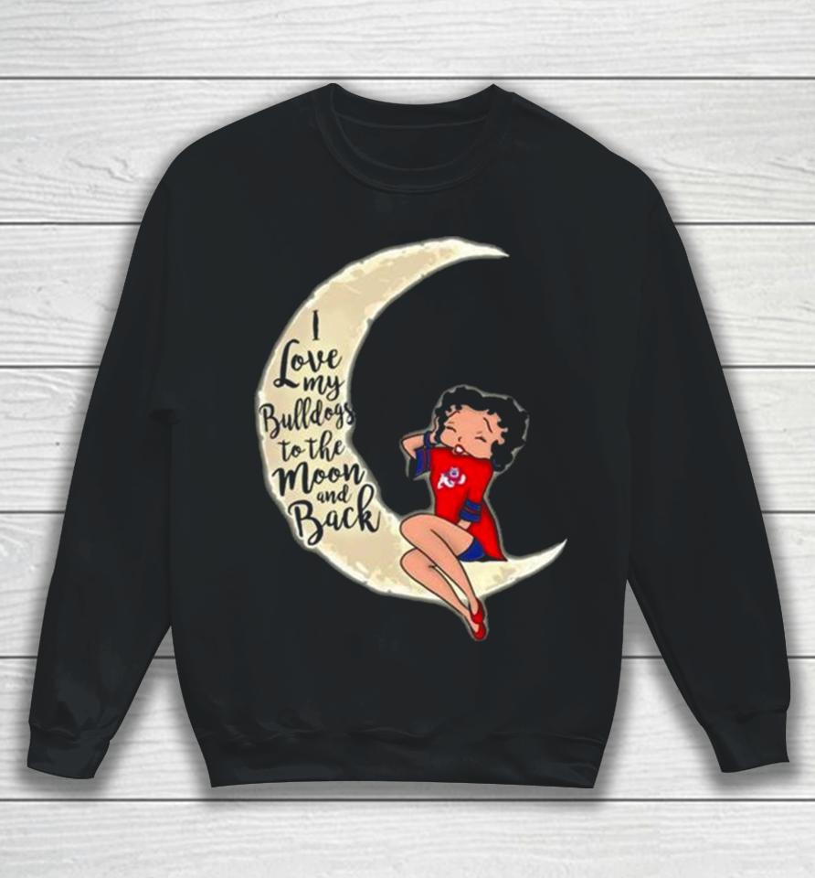 Betty Boop I Love My Fresno State Bulldogs To The Moon And Back Sweatshirt