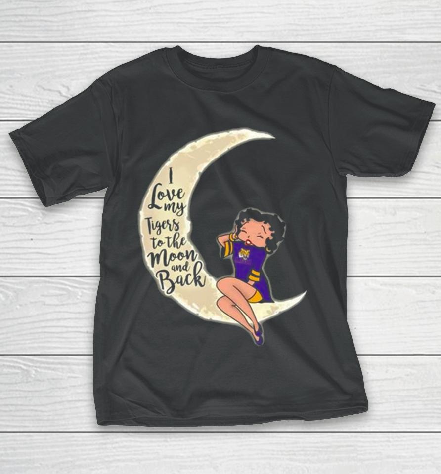 Betty Boop I Love My Lsu Tigers To The Moon And Back T-Shirt