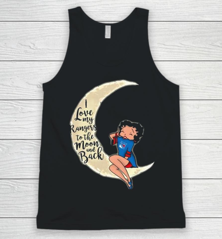 Betty Boop I Love My New York Rangers To The Moon And Back Unisex Tank Top