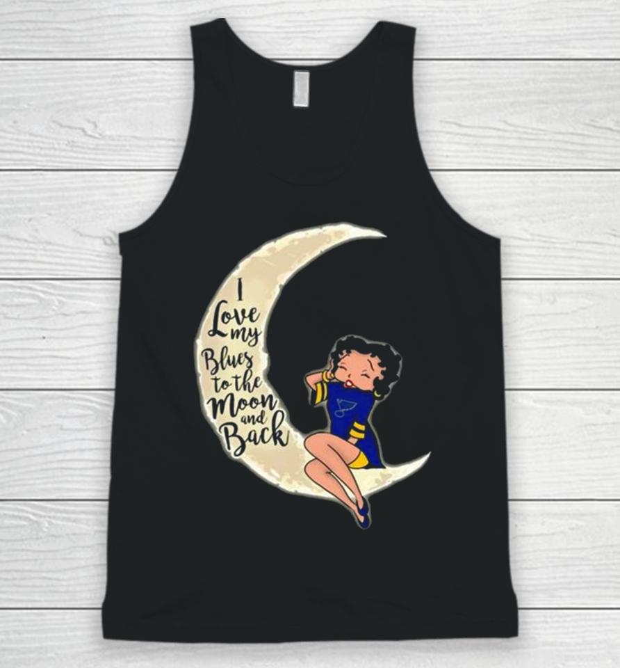 Betty Boop I Love My St. Louis Blues To The Moon And Back Unisex Tank Top