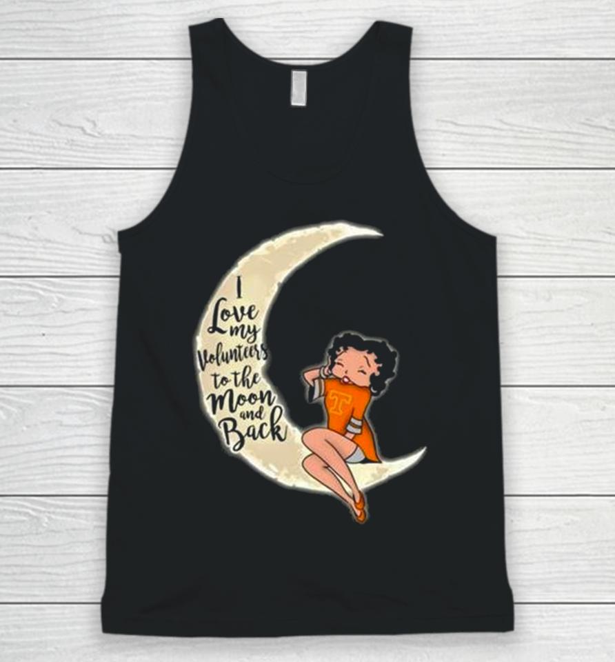 Betty Boop I Love My Tennessee Volunteers To The Moon And Back Unisex Tank Top