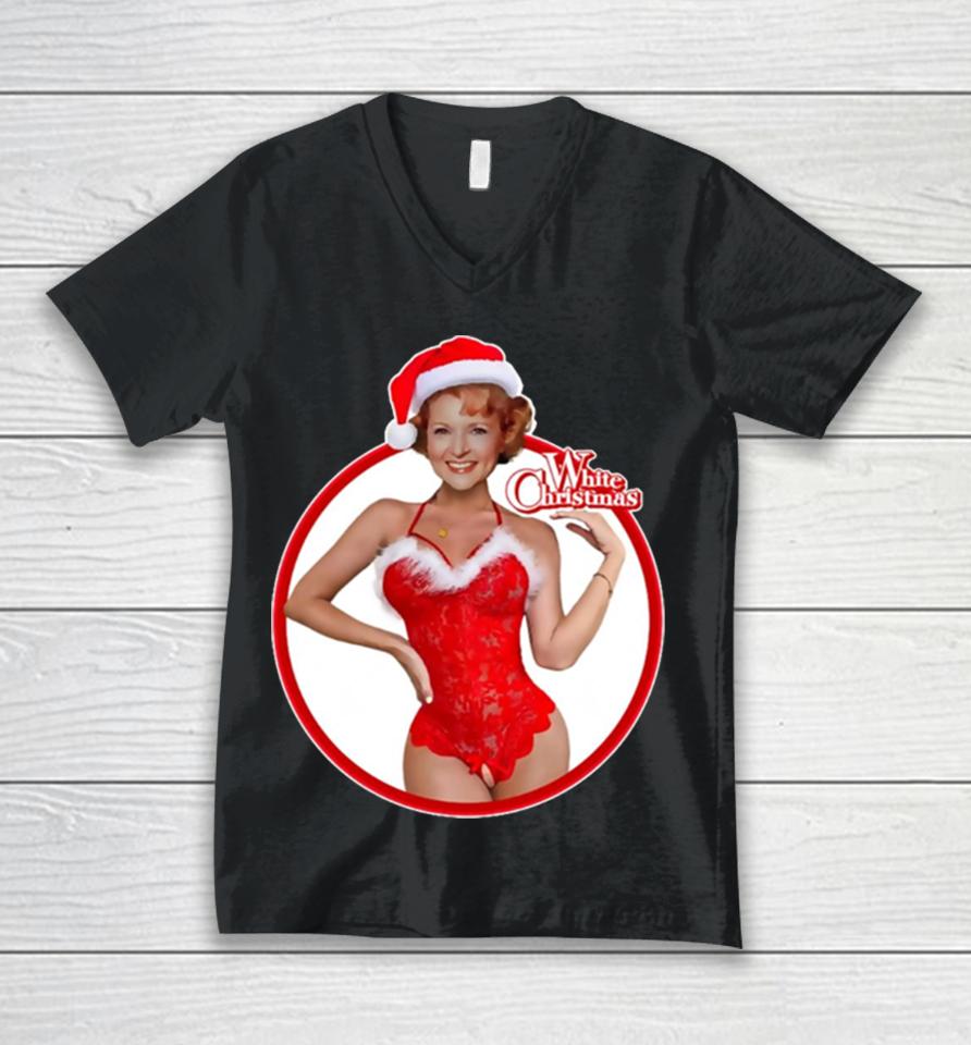 Betty White Christmas Golden Girls Hottie Unisex V-Neck T-Shirt