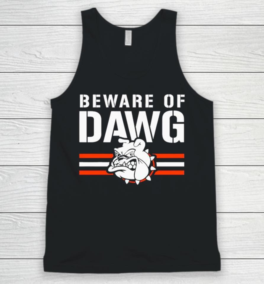 Beware Of Dawg Cleveland Browns Aggressive Mascot Unisex Tank Top