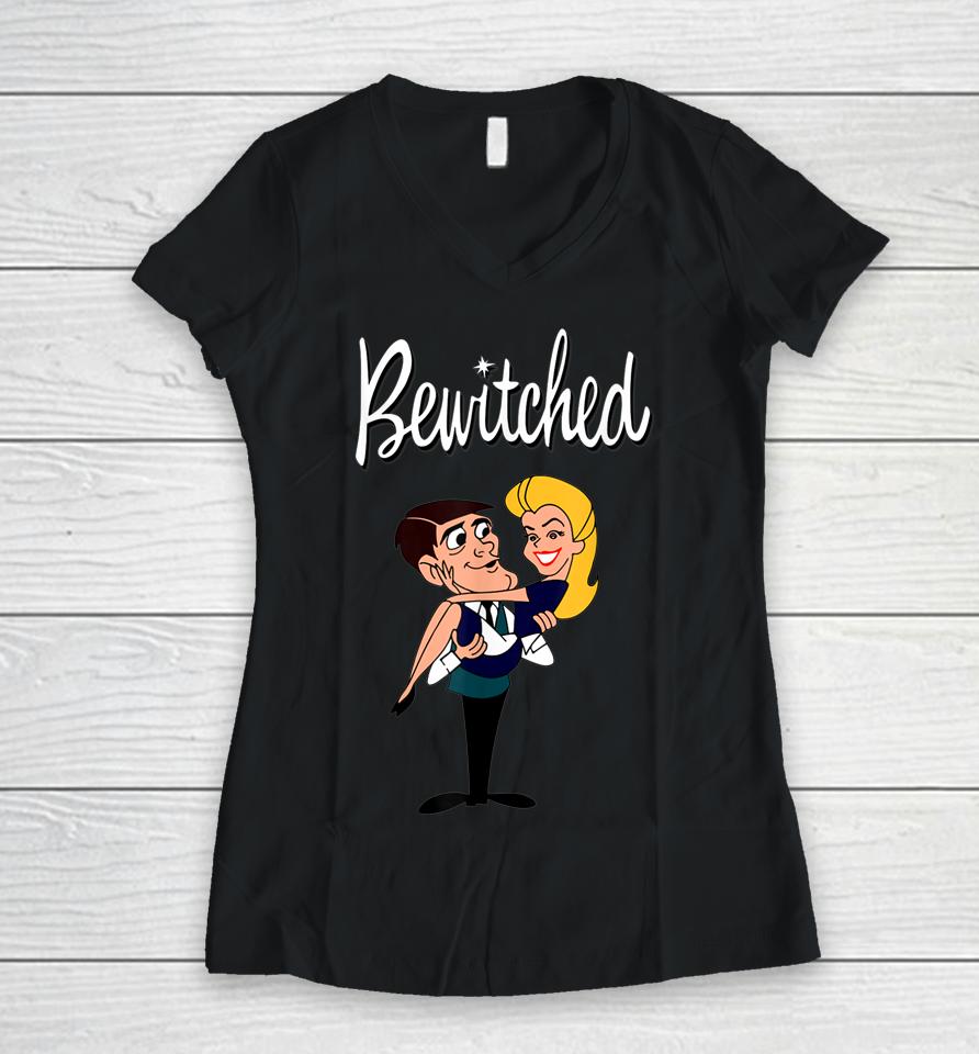 Bewitcheds Cartoon Women V-Neck T-Shirt