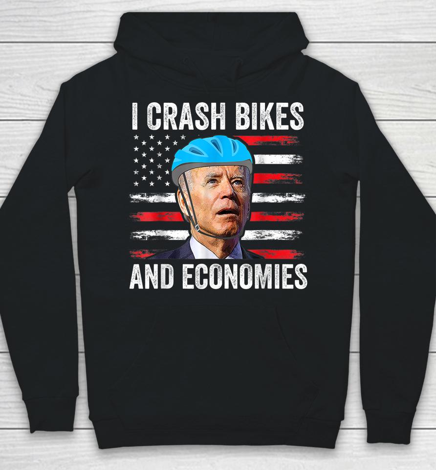 Biden Bicycle I Crash Bikes And Economies Hoodie