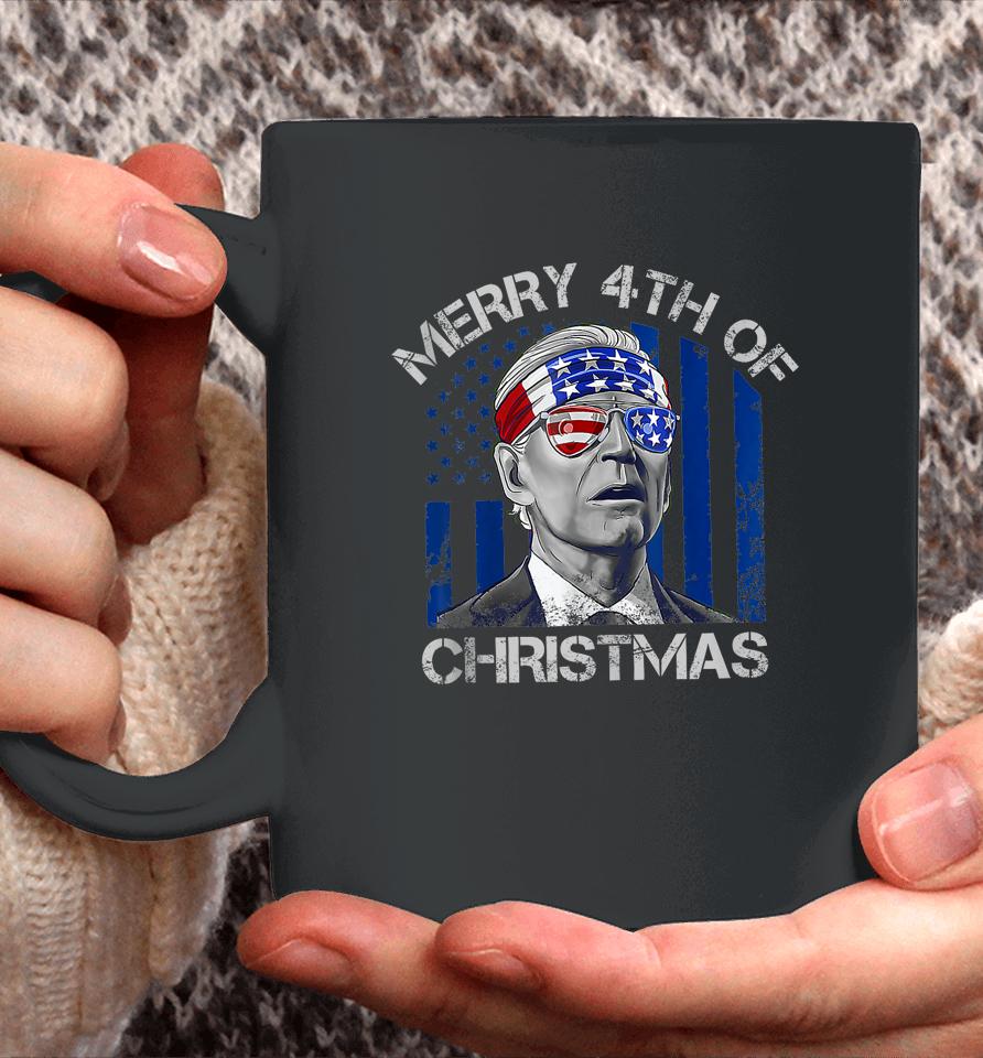 Biden Confused Merry Happy 4Th Of July Christmas Flag Coffee Mug