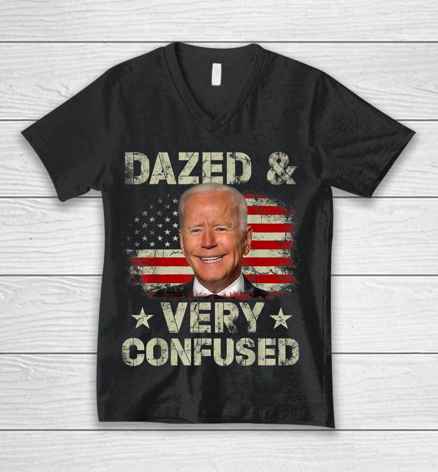 Biden Dazed And Very Confused Funny Unisex V-Neck T-Shirt