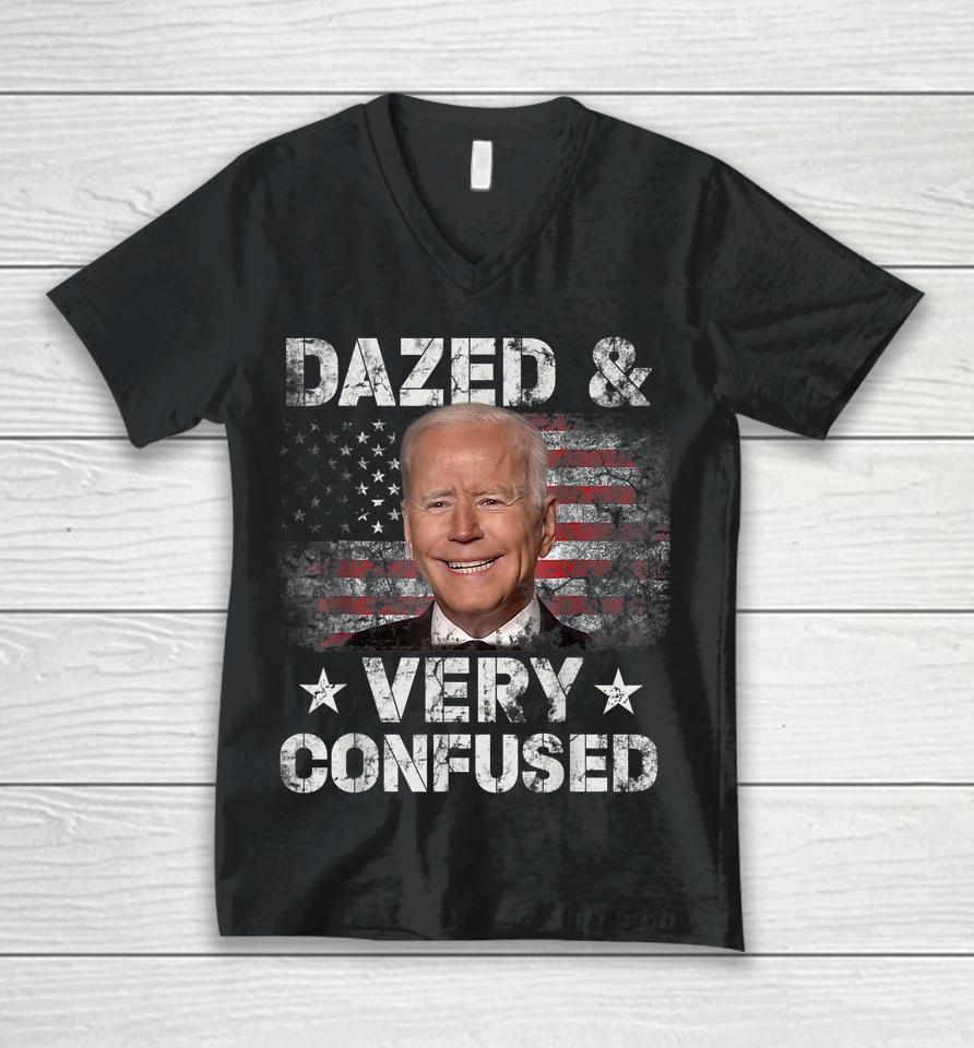 Biden Dazed And Very Confused Funny Unisex V-Neck T-Shirt