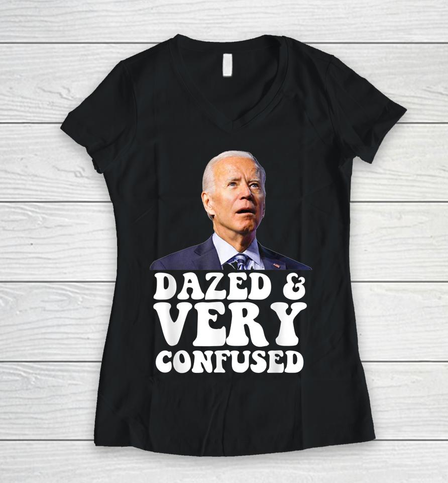 Biden Dazed And Very Confused Women V-Neck T-Shirt