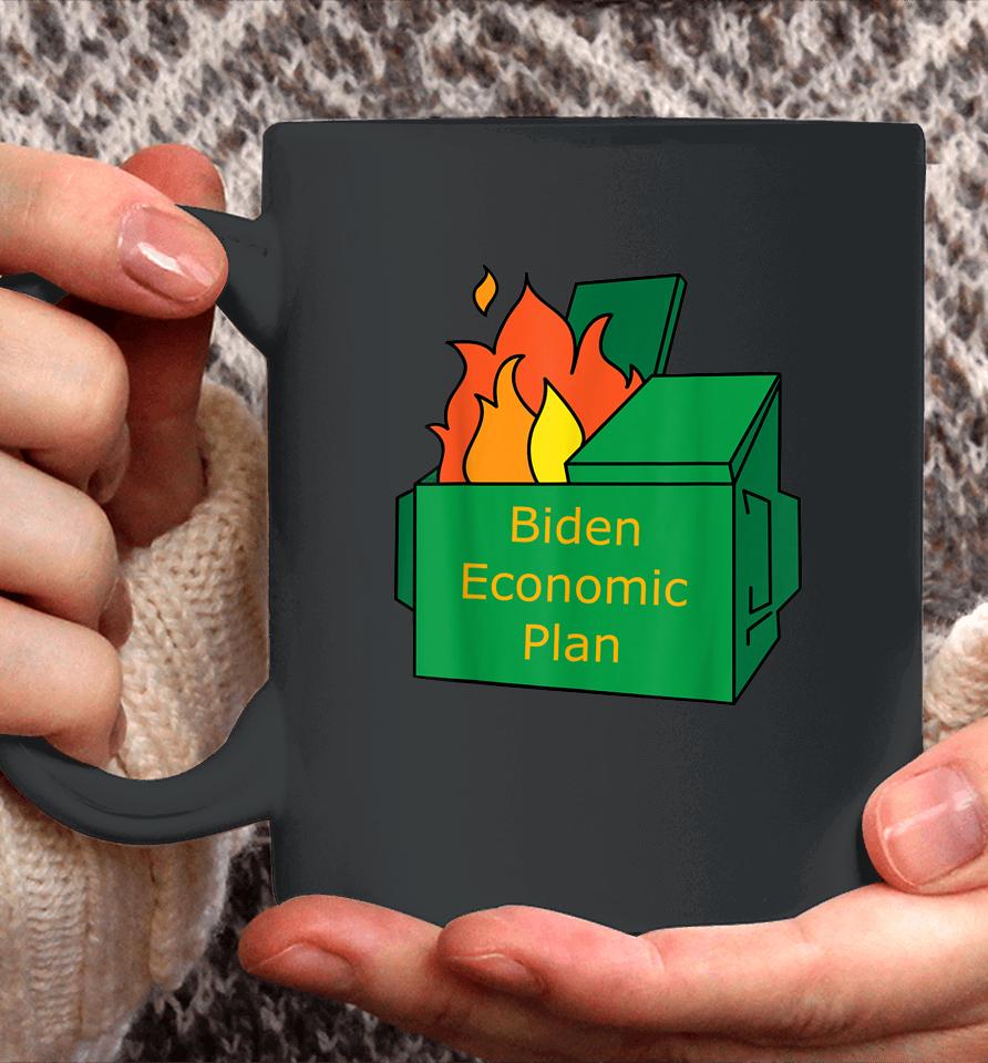 Biden Economic Plan Dumpster Fire Political Humor Coffee Mug