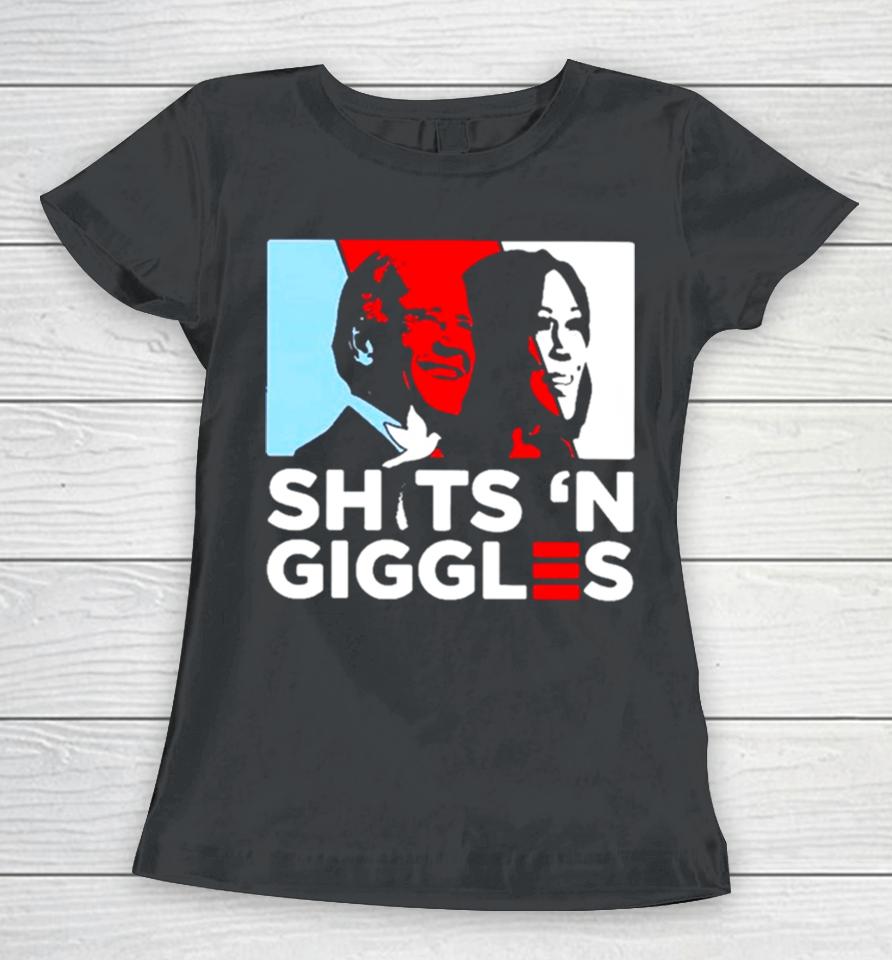 Biden Harris Sh.t N Giggles Women T-Shirt