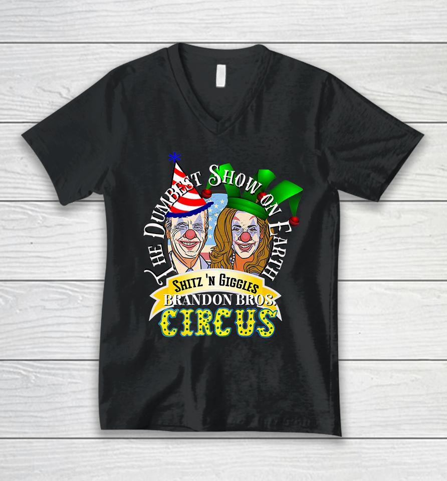 Biden Jingle Joe Giggles Circus Trump 2024 Conservative Unisex V-Neck T-Shirt