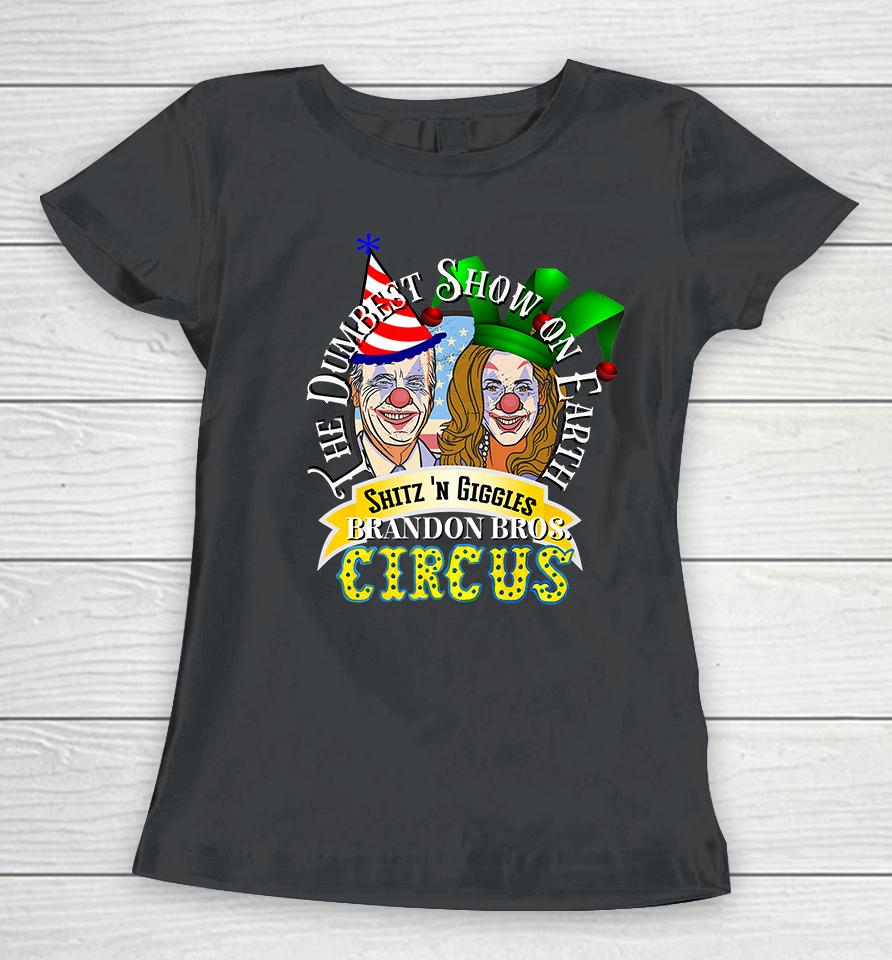 Biden Jingle Joe Giggles Circus Trump 2024 Conservative Women T-Shirt