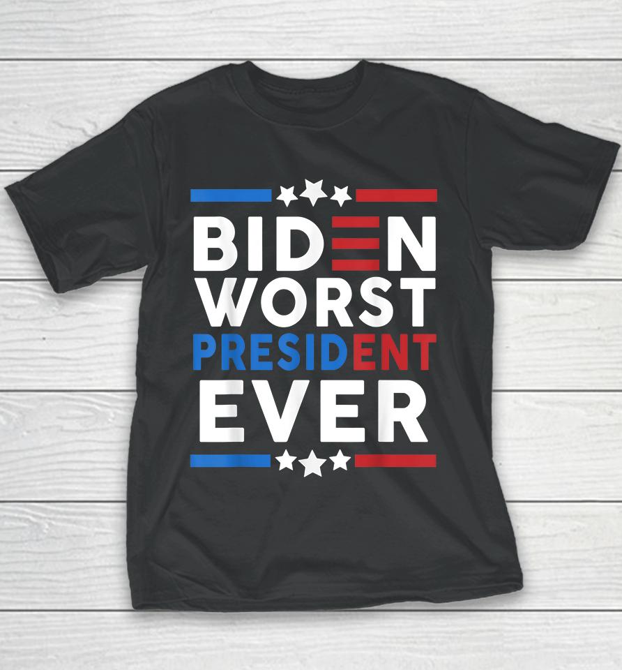 Biden Worst President Ever Youth T-Shirt