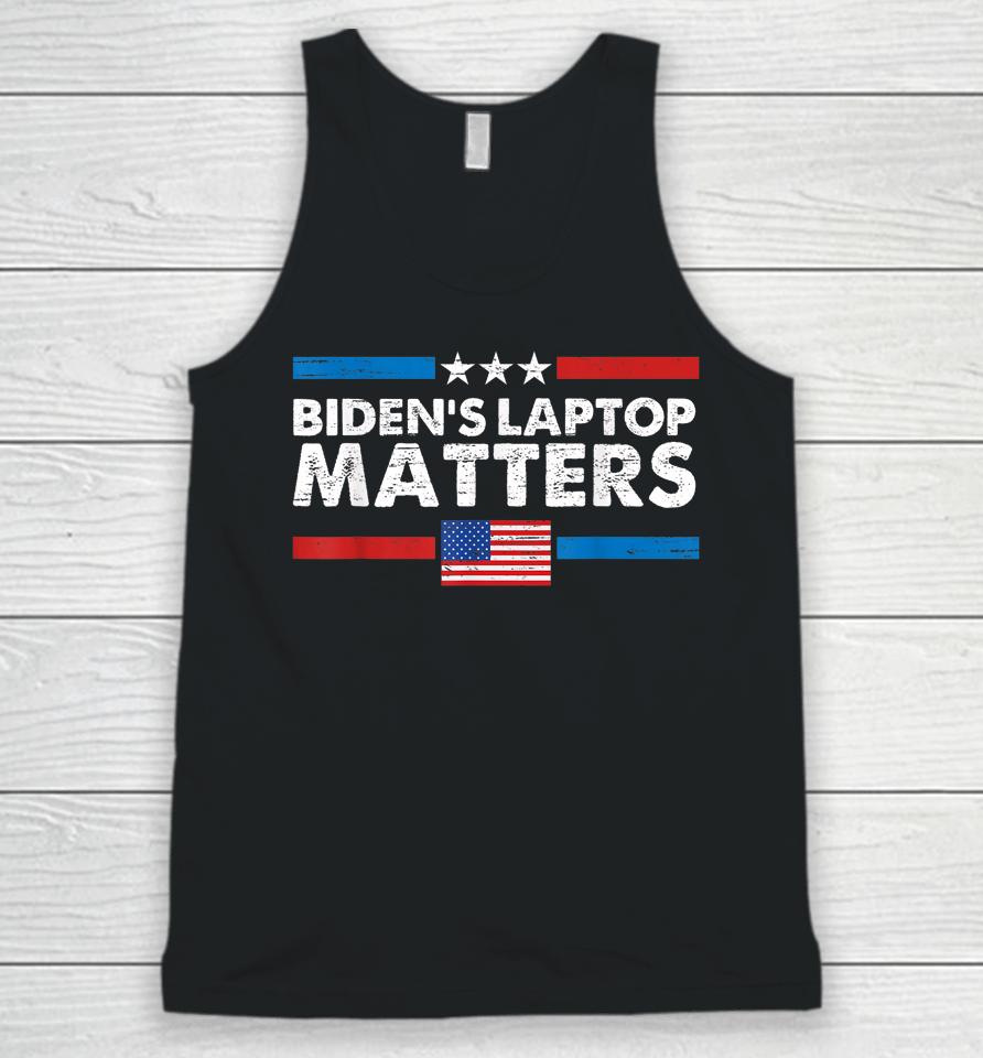 Biden's Laptop Matters Hunter's Laptop Matters Blm Funny Unisex Tank Top