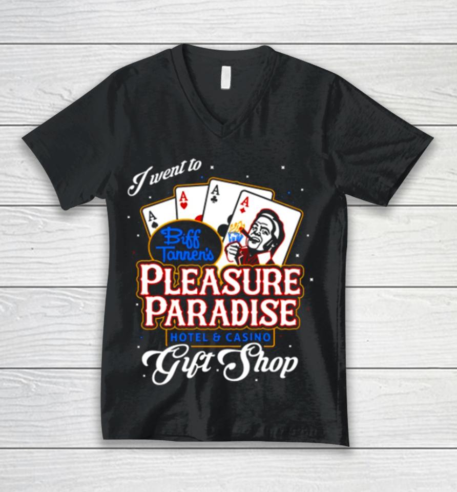 Biff’s Pleasure Paradise Unisex V-Neck T-Shirt