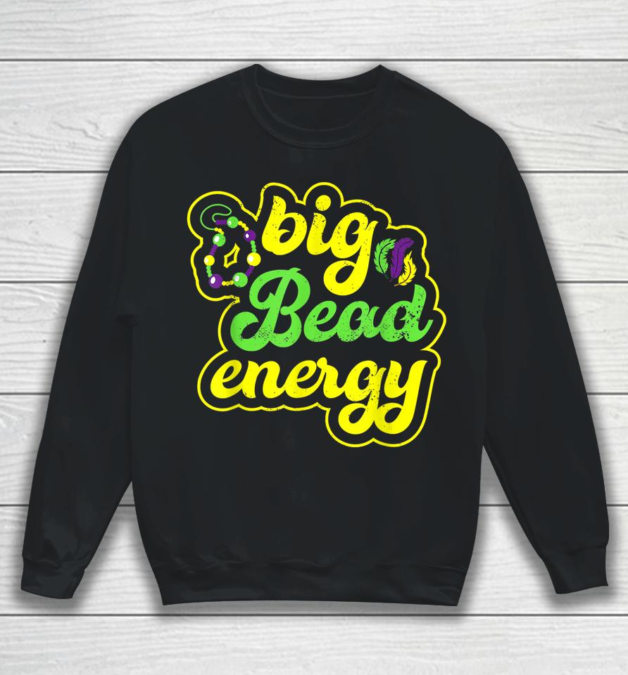 Big Bead Energy Vintage Mardi Gras Sweatshirt