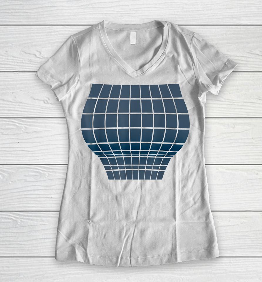 Big Chest Optical Illusion Women V-Neck T-Shirt