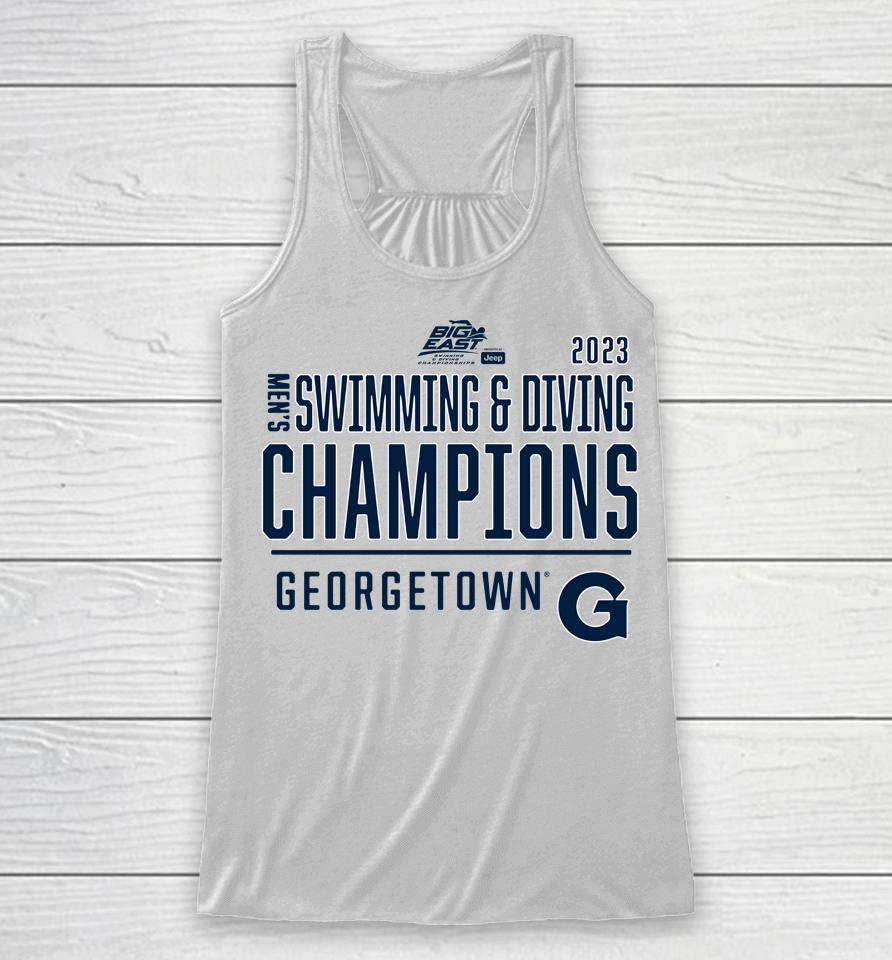 Big East Men's Swimming Diving Champions Georgetown Hoyas 2023 Racerback Tank