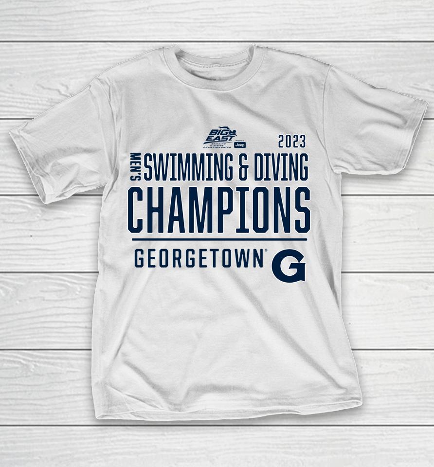 Big East Men's Swimming Diving Champions Georgetown Hoyas 2023 T-Shirt