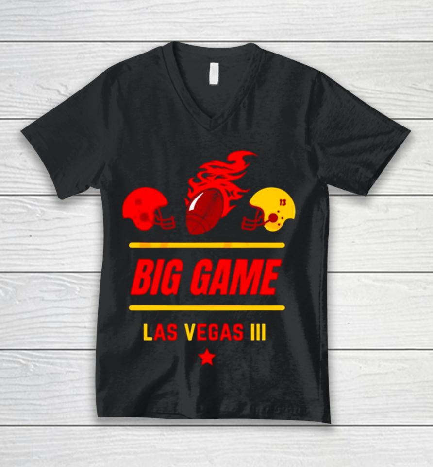 Big Game Las Vegas Super Bowl Lviii Unisex V-Neck T-Shirt