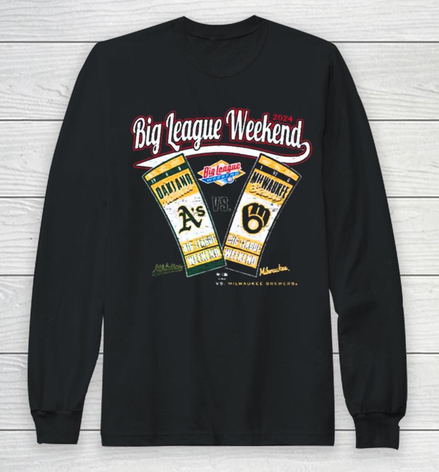 Big League Weekend 2024 Oakland Athletics Vs Milwaukee Brewers Long Sleeve T-Shirt