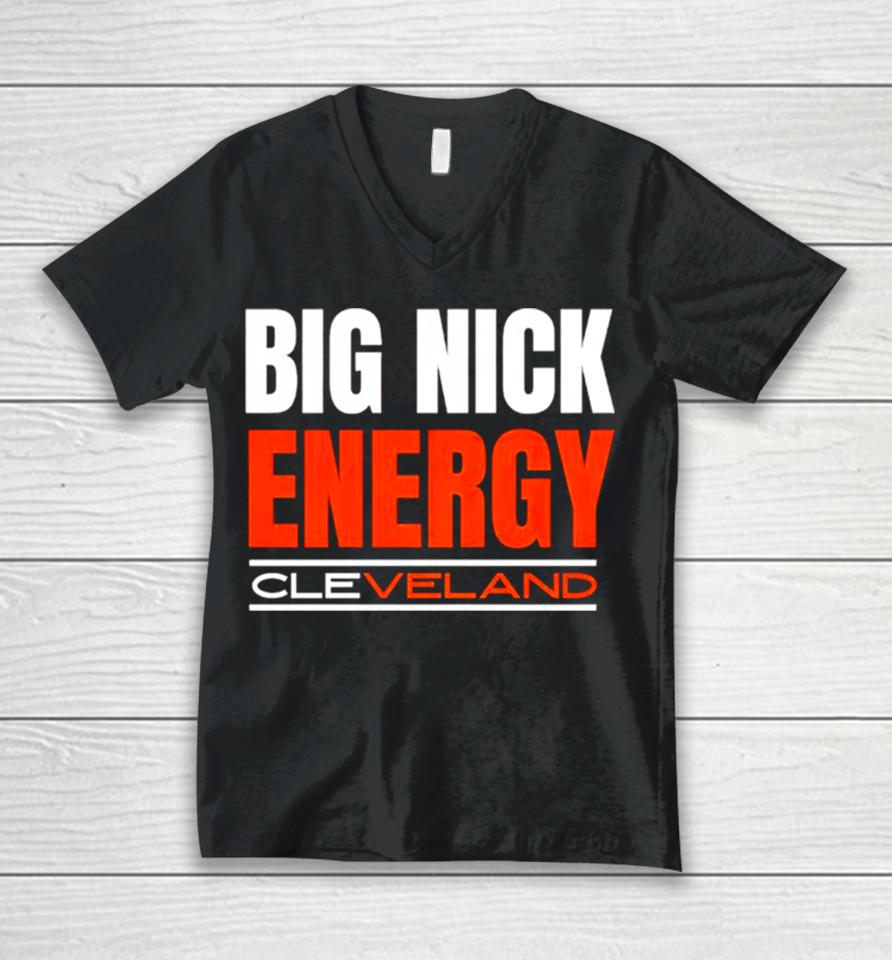 Big Nick Energy Cleveland Browns Football 2024 Unisex V-Neck T-Shirt