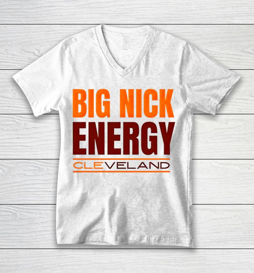 Big Nick Energy Cleveland Browns Unisex V-Neck T-Shirt