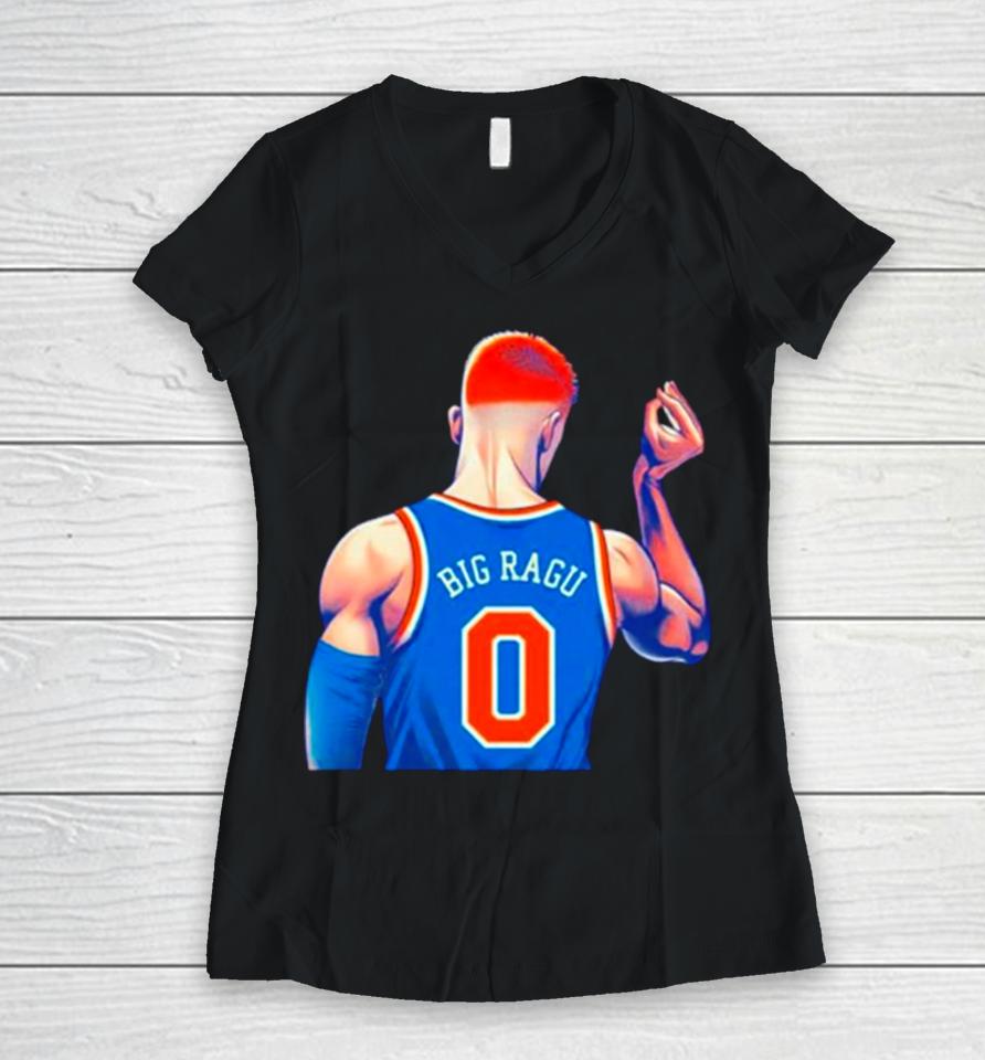 Big Ragu New York Mets Basketball Women V-Neck T-Shirt