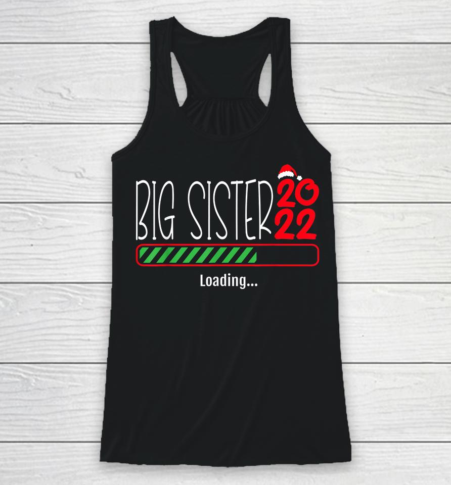 Big Sister 2022 Christmas Pregnancy Racerback Tank