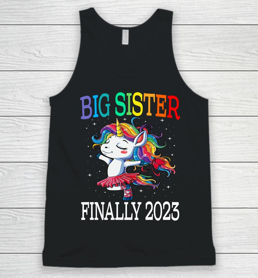 Big Sister Finally 2023 Unicorn Unisex Tank Top