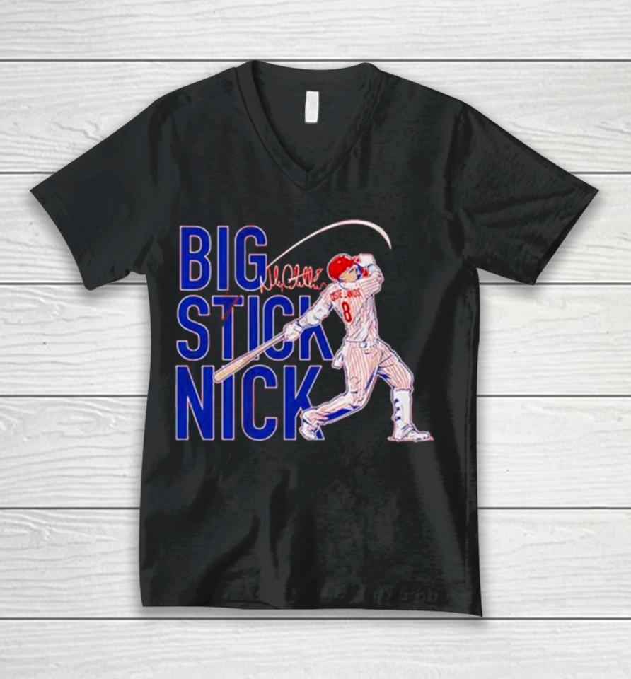 Big Stick Nick Castellanos Philadelphia Phillies Unisex V-Neck T-Shirt
