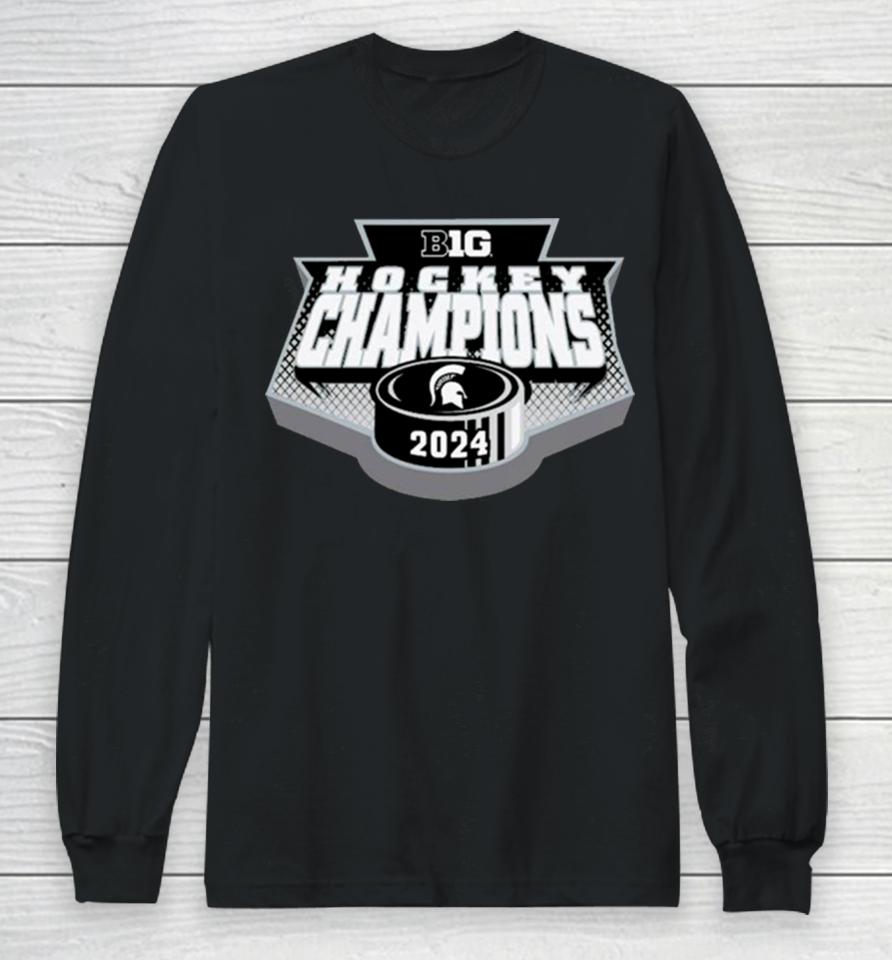 Big Ten Men’s Ice Hockey Regular Season Champions 2024 Michigan State Spartans Long Sleeve T-Shirt