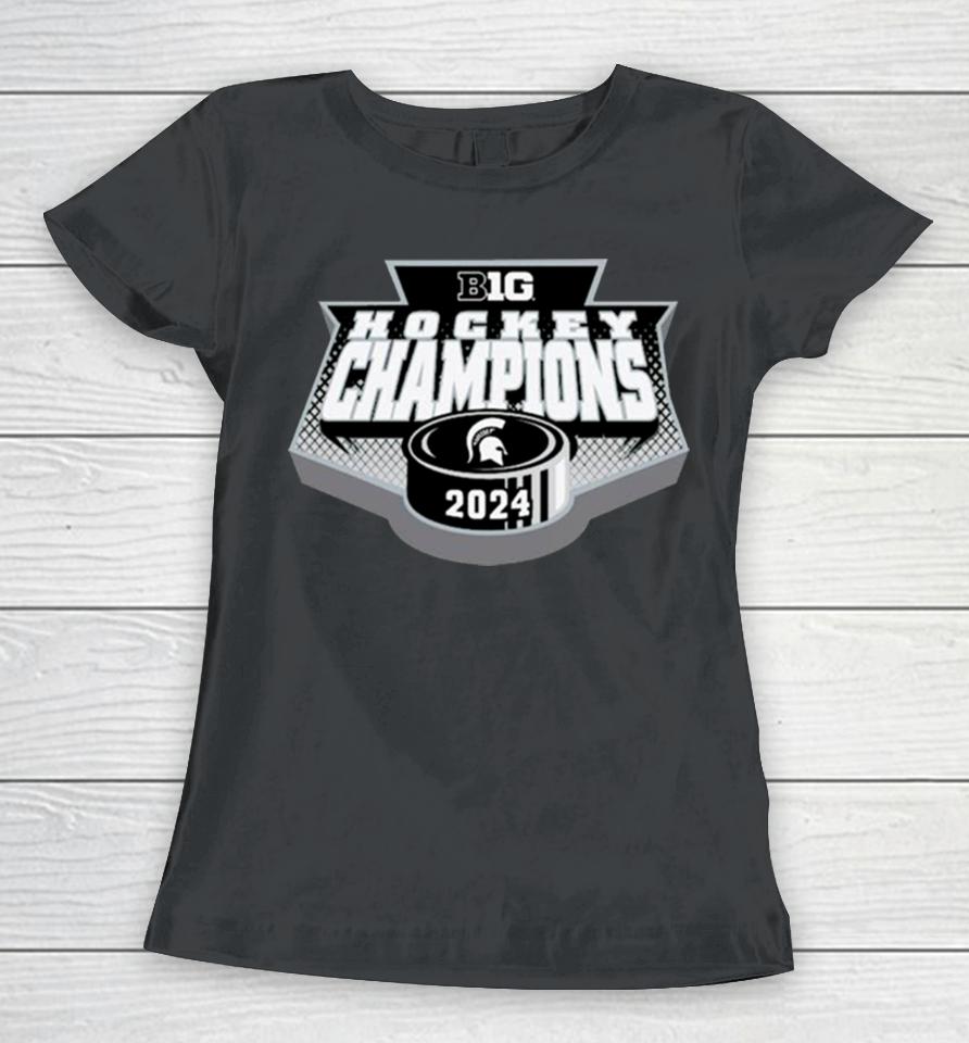 Big Ten Men’s Ice Hockey Regular Season Champions 2024 Michigan State Spartans Women T-Shirt