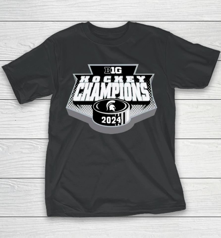 Big Ten Men’s Ice Hockey Regular Season Champions 2024 Michigan State Spartans Youth T-Shirt