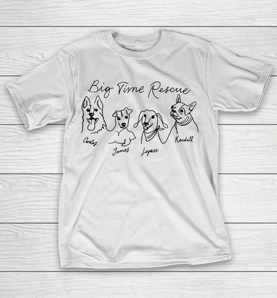 Big Time Rescue Love Dogs Wags And Walks T-Shirt