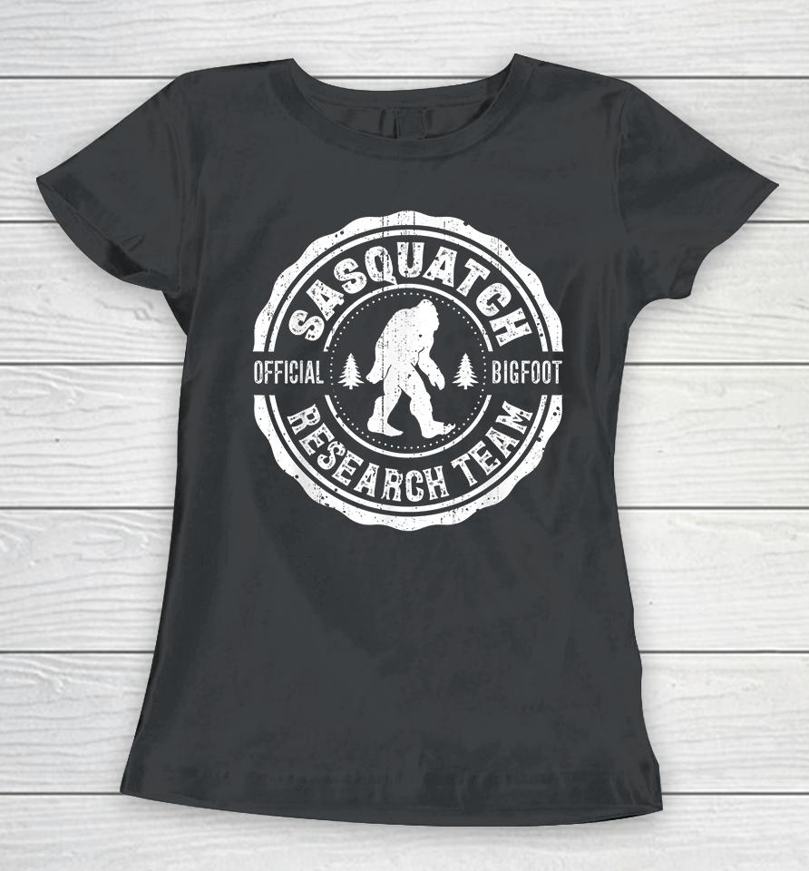 Bigfoot Finding Sasquatch Research Team Vintage Women T-Shirt