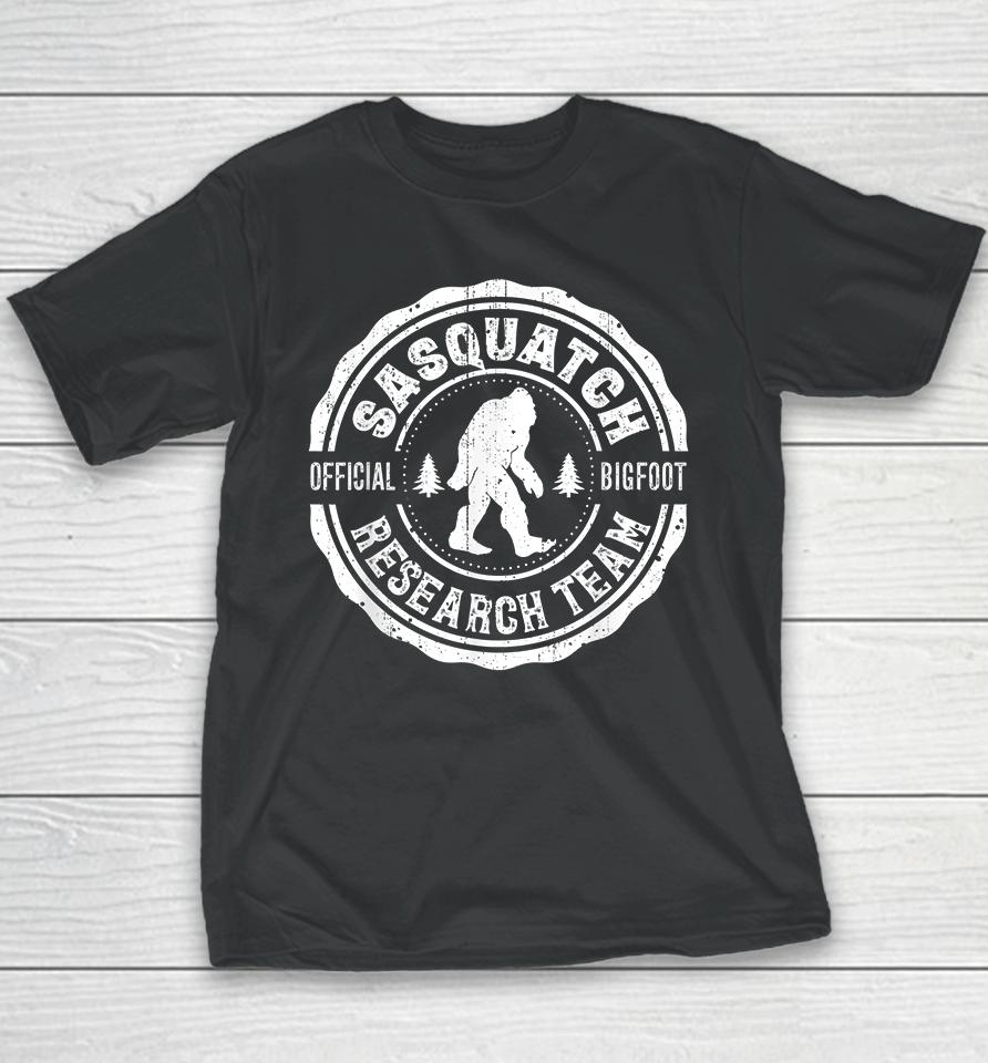 Bigfoot Finding Sasquatch Research Team Vintage Youth T-Shirt
