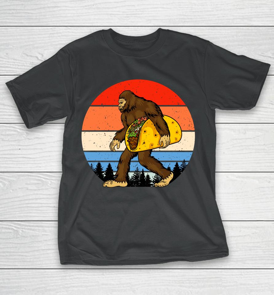 Bigfoot Holding A Taco T-Shirt