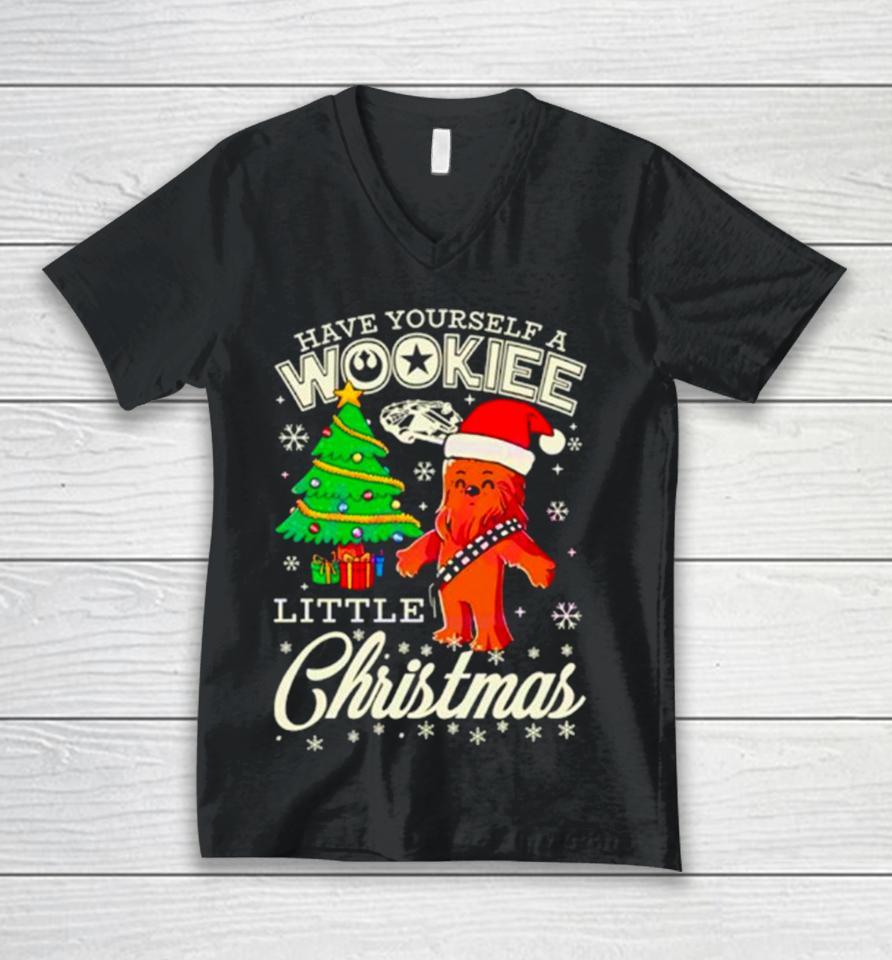 Bigfoot Santa Have Yourself A Wookiee Little Christmas Unisex V-Neck T-Shirt