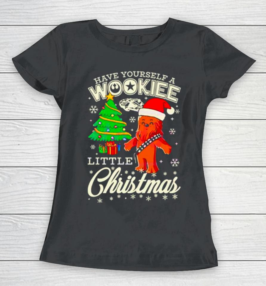 Bigfoot Santa Have Yourself A Wookiee Little Christmas Women T-Shirt