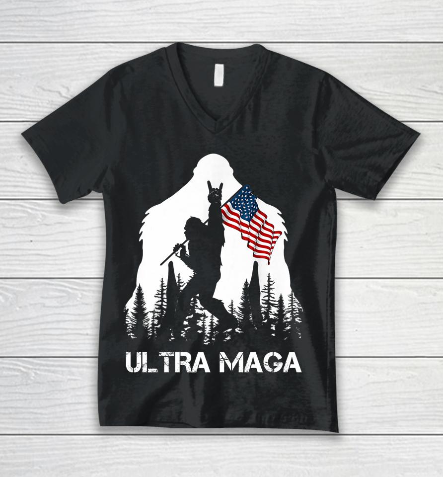Bigfoot Ultra Maga Unisex V-Neck T-Shirt