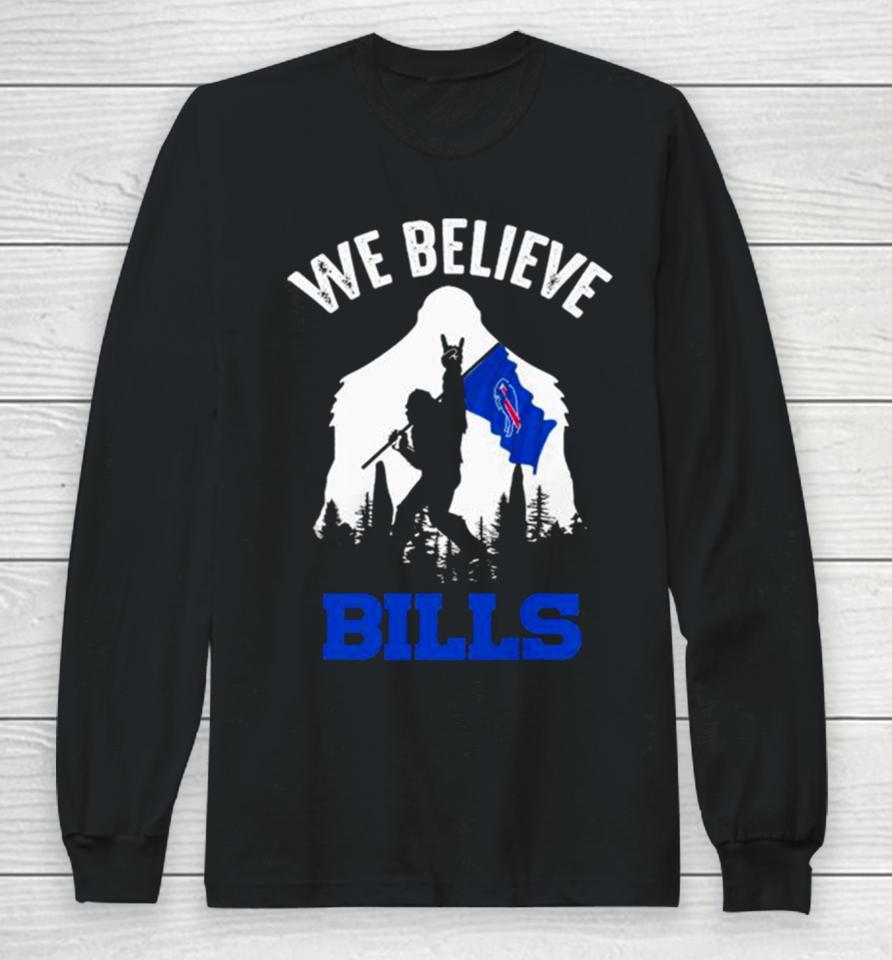 Bigfoot We Believe Buffalo Bills Nfl Flag Long Sleeve T-Shirt