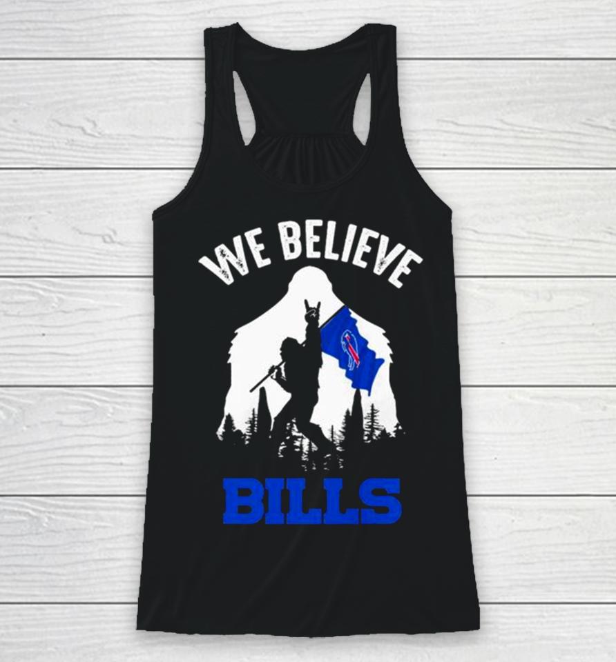 Bigfoot We Believe Buffalo Bills Nfl Flag Racerback Tank