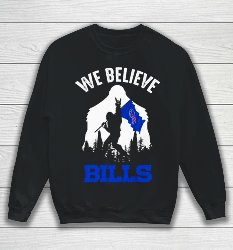 Bigfoot We Believe Buffalo Bills Nfl Flag Sweatshirt