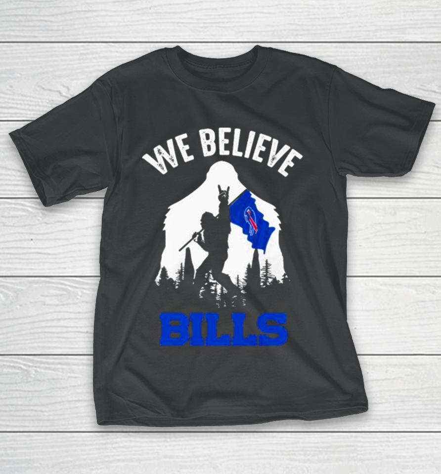 Bigfoot We Believe Buffalo Bills Nfl Flag T-Shirt