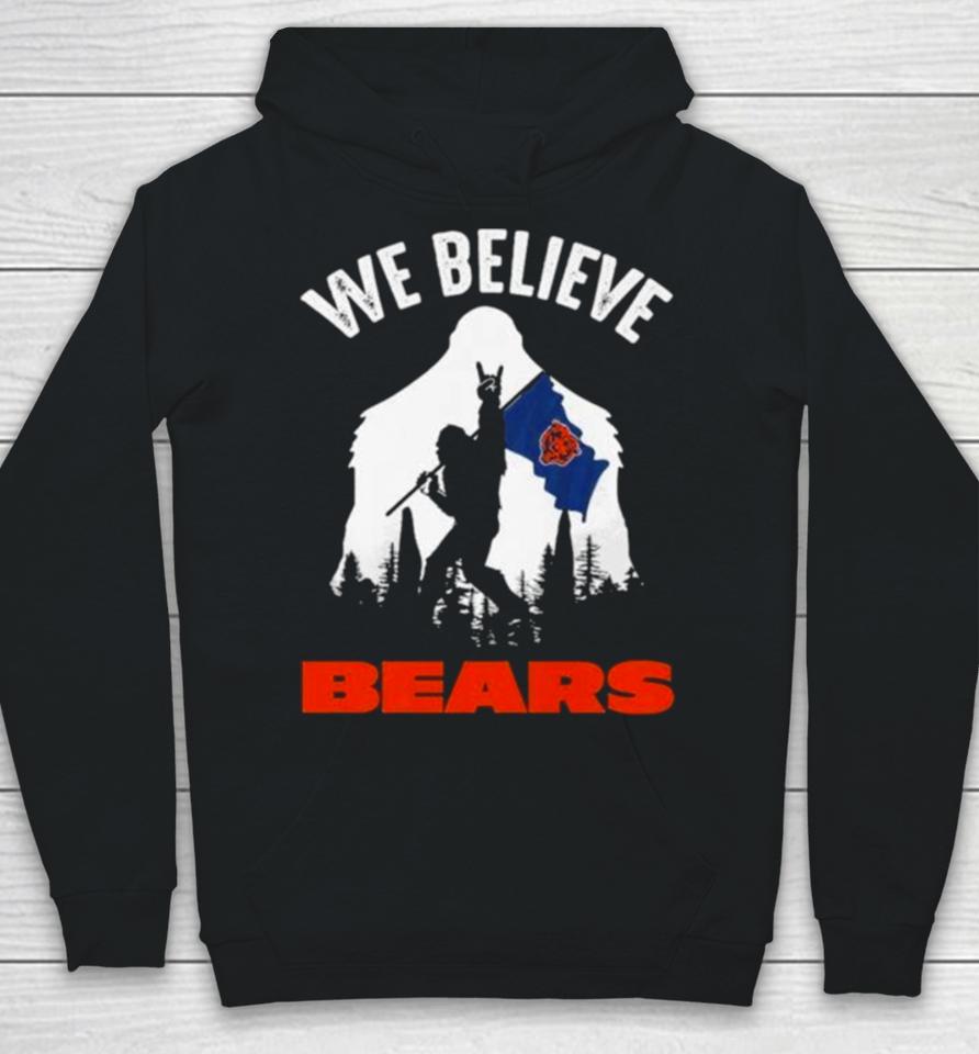 Bigfoot We Believe Chicago Bears Nfl Flag Hoodie