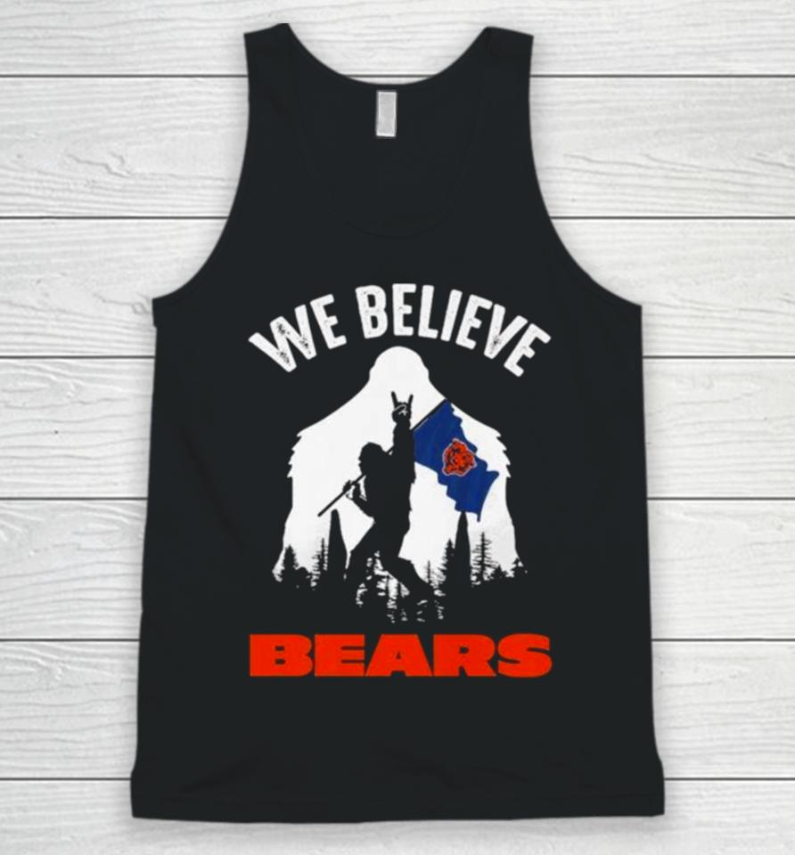 Bigfoot We Believe Chicago Bears Nfl Flag Unisex Tank Top